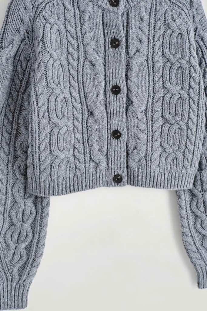 Áo khoác len COS dệt kim từ len merino