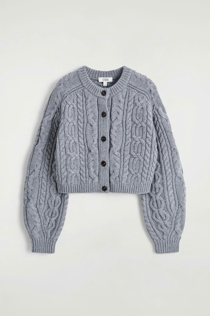 Áo khoác len COS dệt kim từ len merino