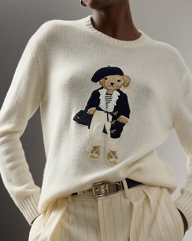Áo len cashmere Polo Bear mùa xuân sớm