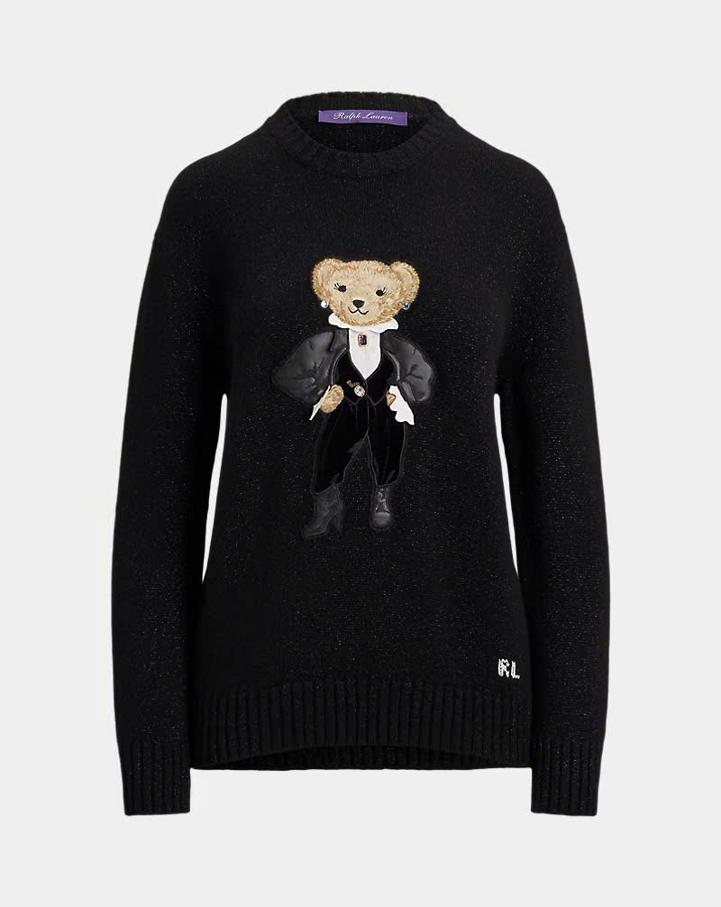 Áo len Polo Bear ánh kim dành cho mùa lễ hội