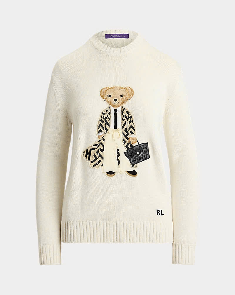 Áo len lụa Polo Bear mùa xuân