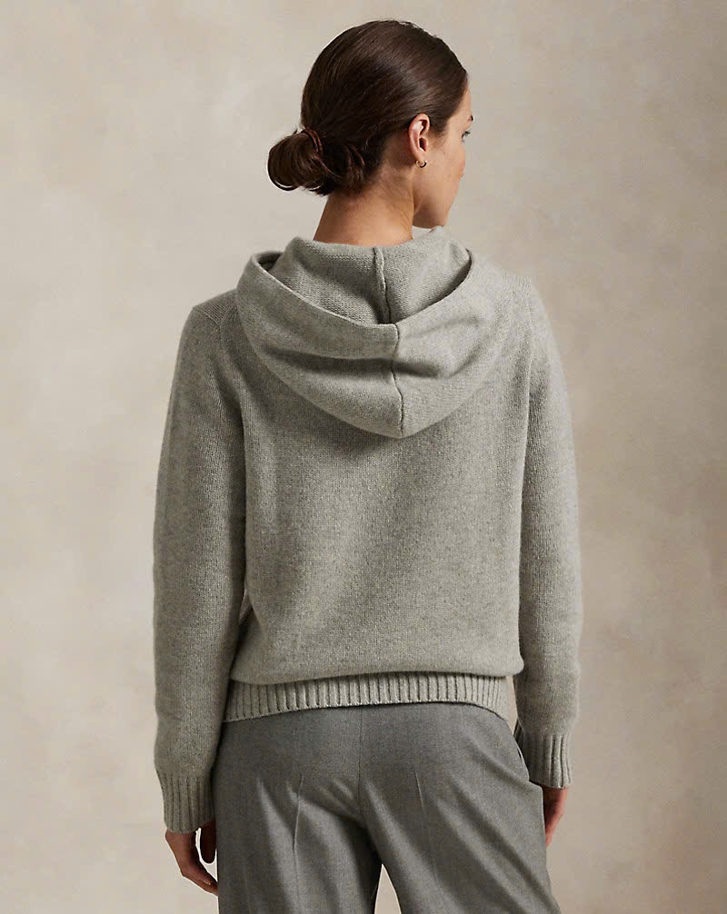 Áo len dệt kim Polo Bear cashmere