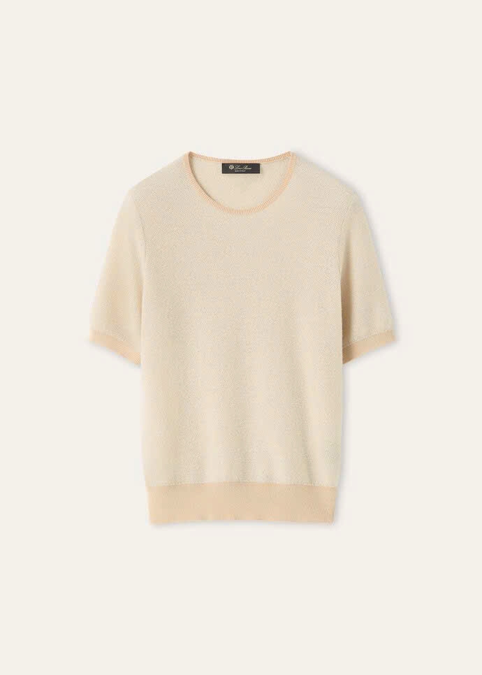 Áo thun LORO PIANA cổ tròn Poppy