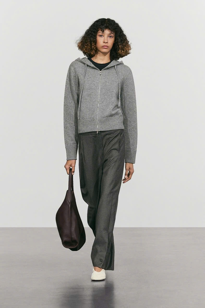 ÁO KHOÁC LEN MASSIMO DUTTI CÓ MŨ TRÙM ĐẦU, CHẤT LIỆU PHA LEN
