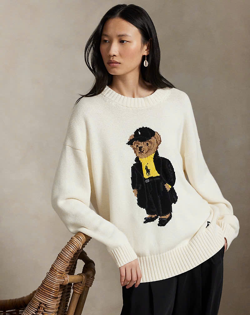 Áo len cổ tròn Polo Bear Cotton