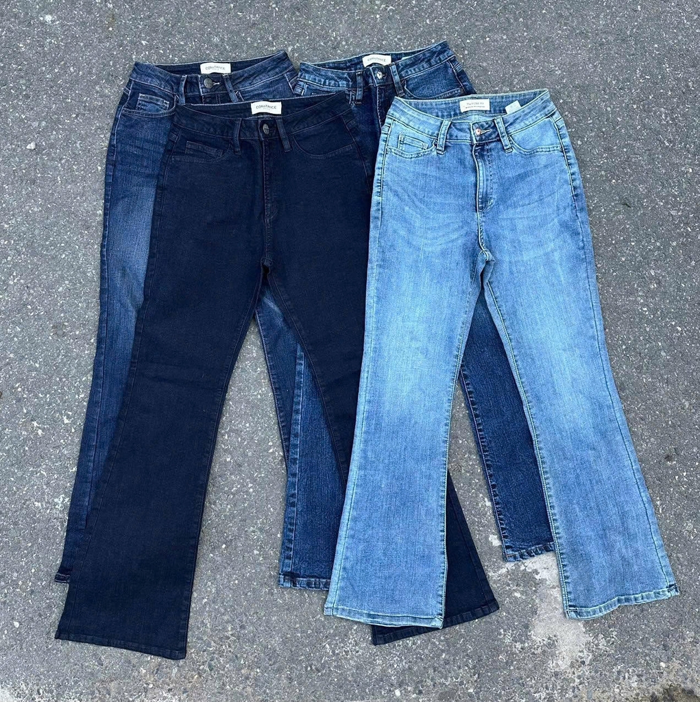 Quần denim Costance co giãn ống vảy
