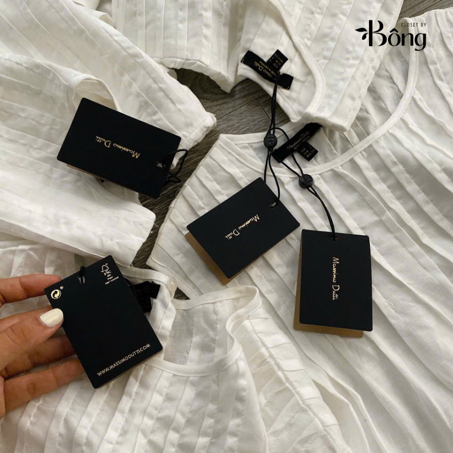 Top lụa đũi trắng Massimo Dutti dư xịn sát sách ly chìm