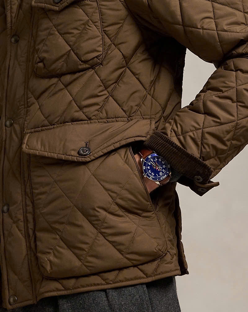 Jacket POLO man trần bông cổ nhung túi nắp vuông 2 màu