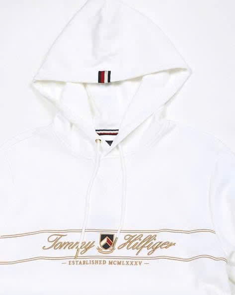 Áo hoodie Tommy thêu chữ dập nổi ngực  màu