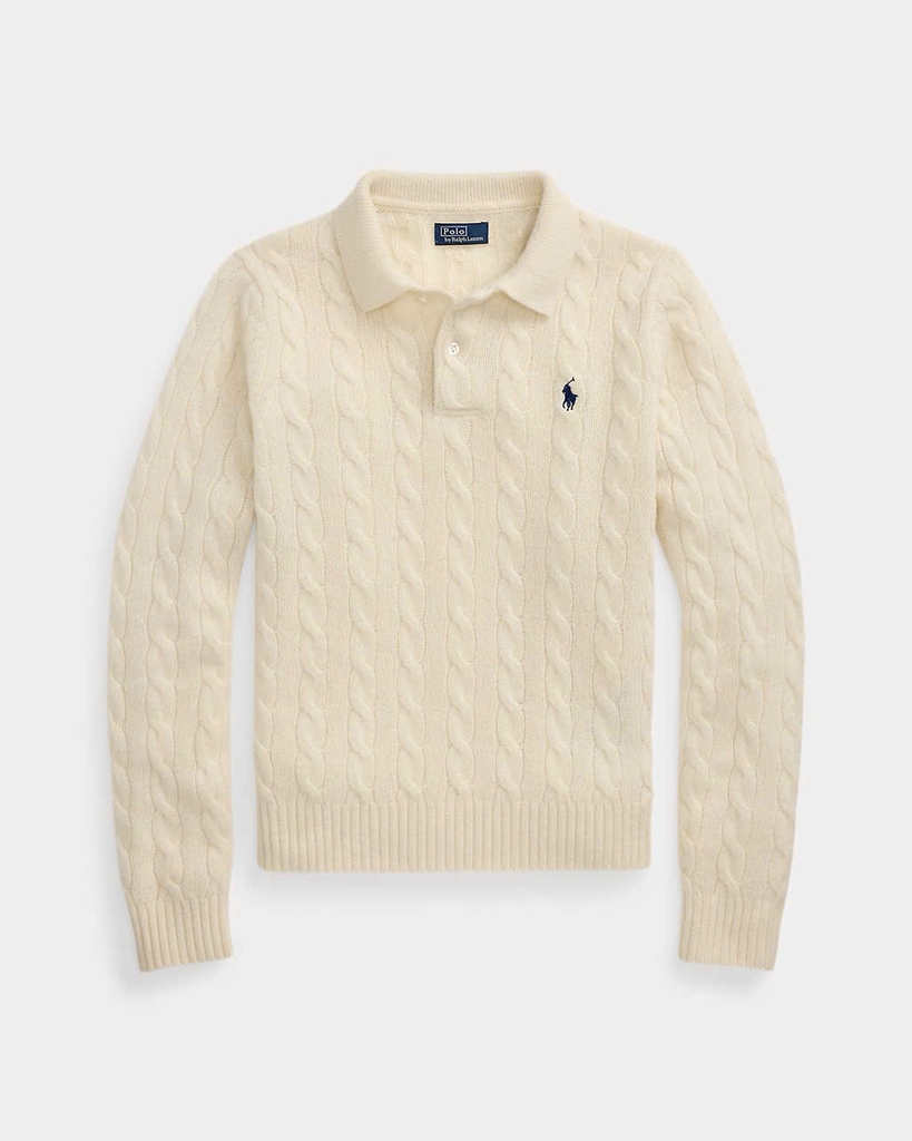 Áo len Polo cổ bẻ 3 khuy 3 màu 80% cashmere 20% wool