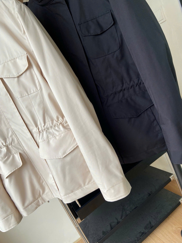 Jacket khaki LoroPiana 4 túi 2 màu tuồn auth