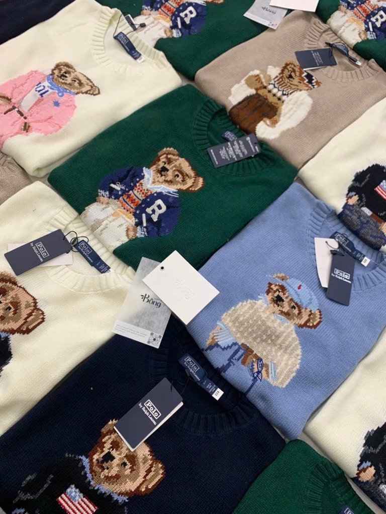 Áo Polo Bear cộc tay xanh lá