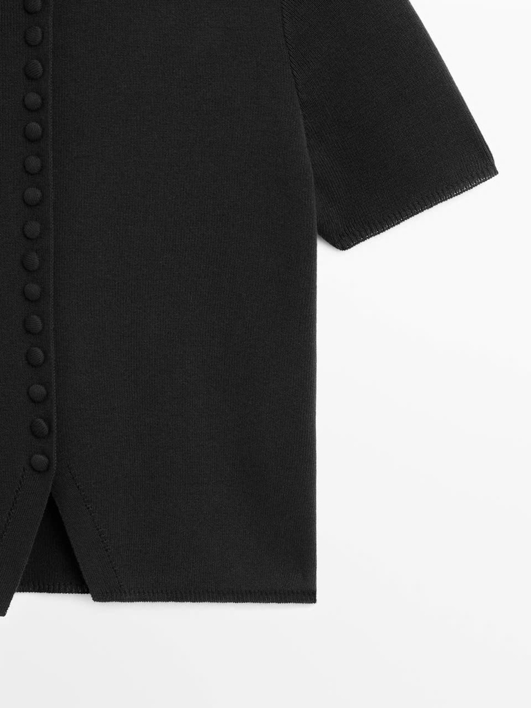 ÁO CARDIGAN DỆT KIM CỘC TAY COTTON
