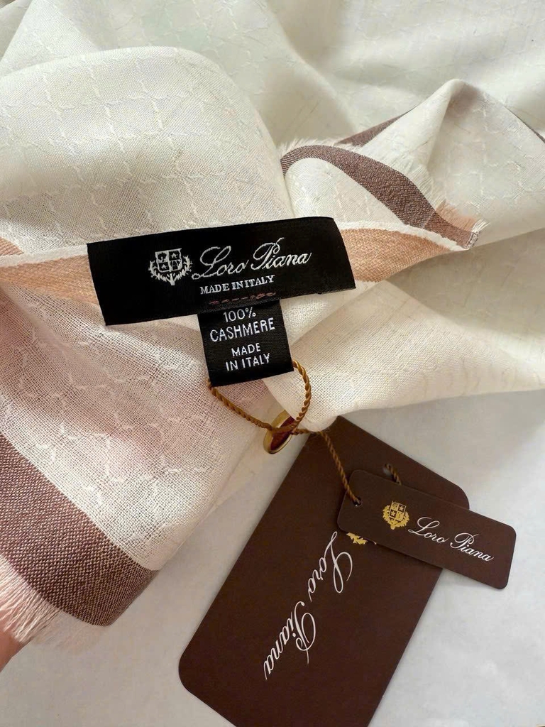 Khăn Loro Piana 100% cashmere viền