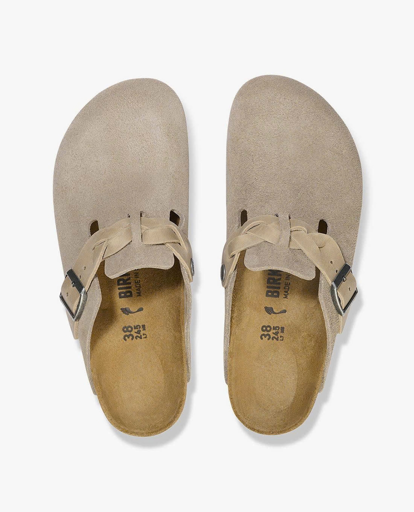 Brunello Cucinelli Gray suede mules with monil chain