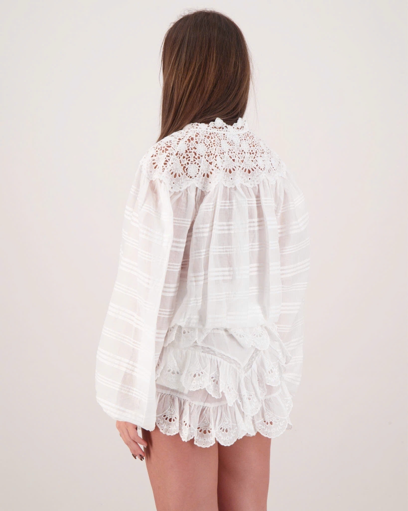 Set ISABEL MARRANT trắng ren dập