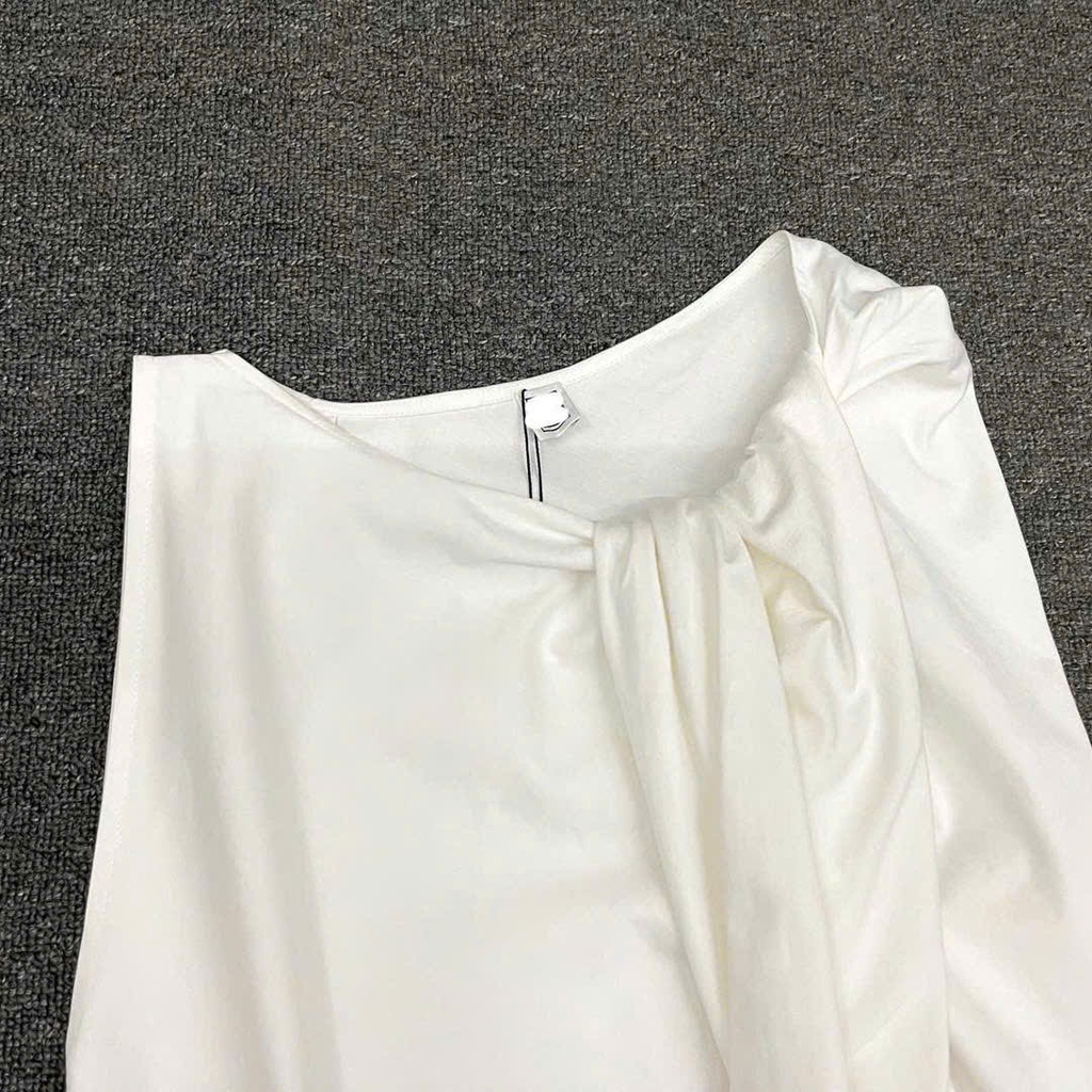 Top TOTEME  xoắn vai 2 màu dáng loose