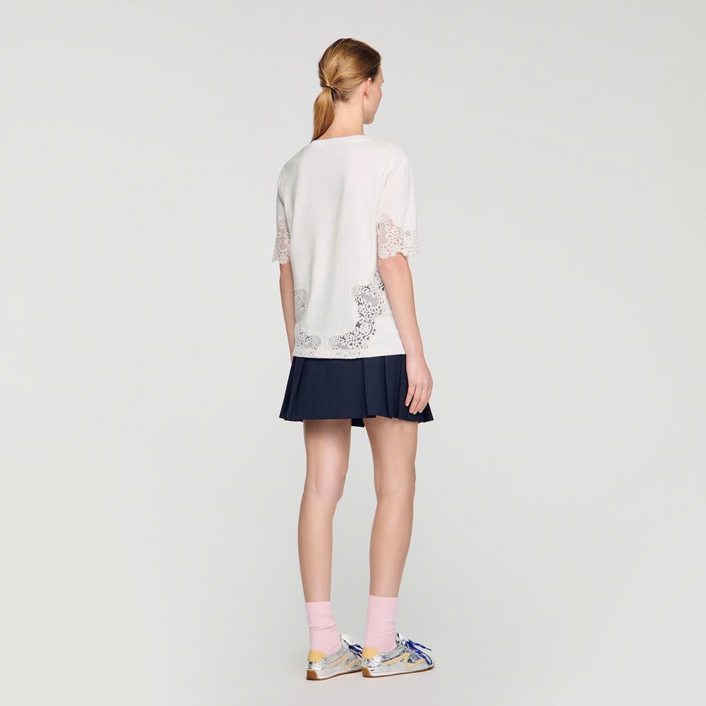 ÁO THUN COTTON CÓ CHI TIẾT REN