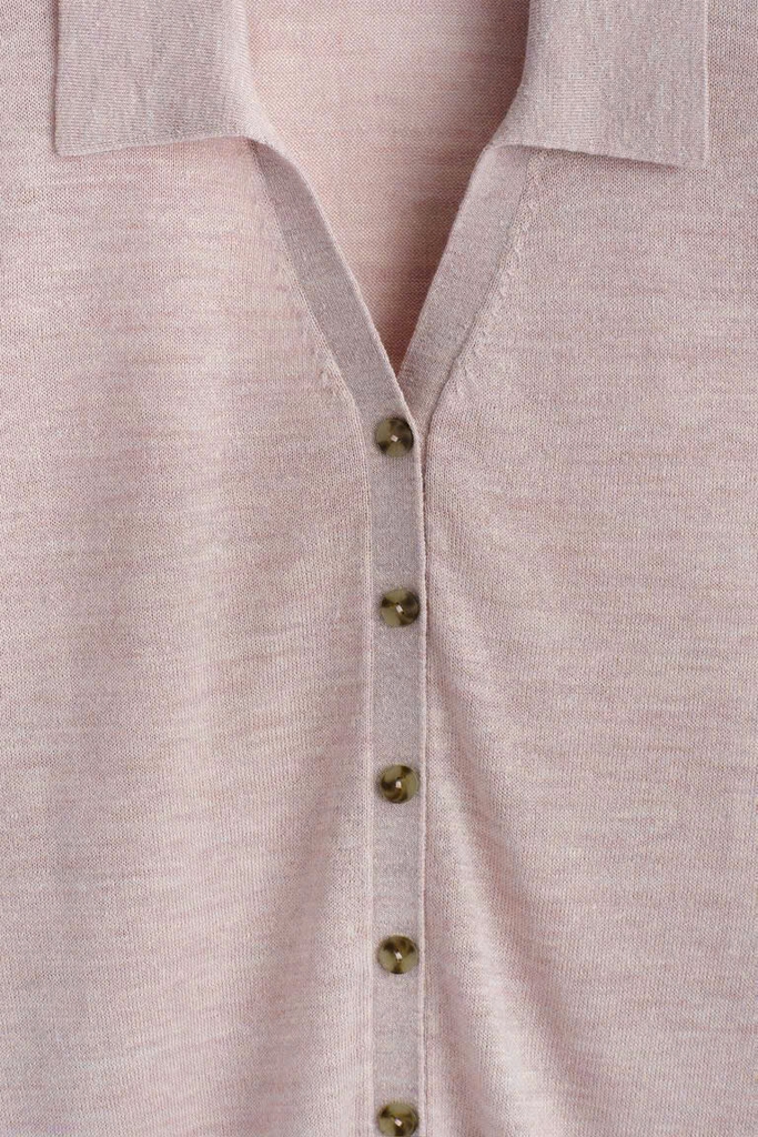 ÁO SƠ MI NGẮN TAY BẰNG VẢI LINEN-MERINO DỆT