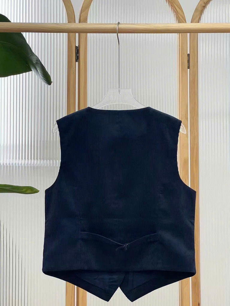 Gile nhung Polo Ralph Lauren navy tuồn auth