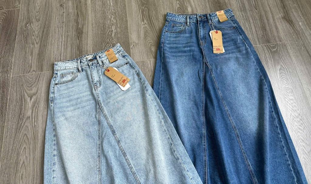 Chân váy denim midi LEVIS PREMIUM