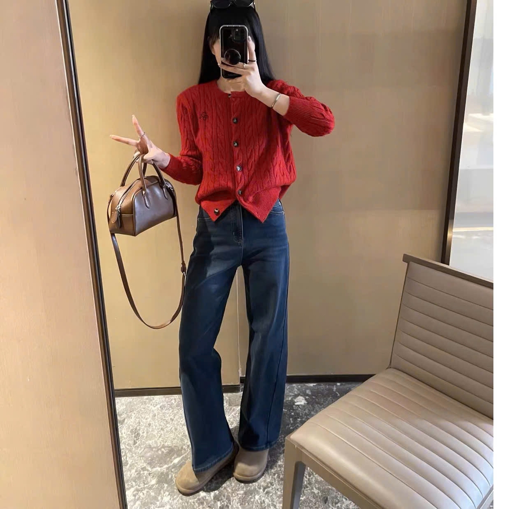 Quần decnim  cạp cao