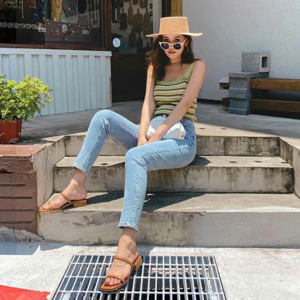 Quần denim skinny CK 4 màu dư xịn