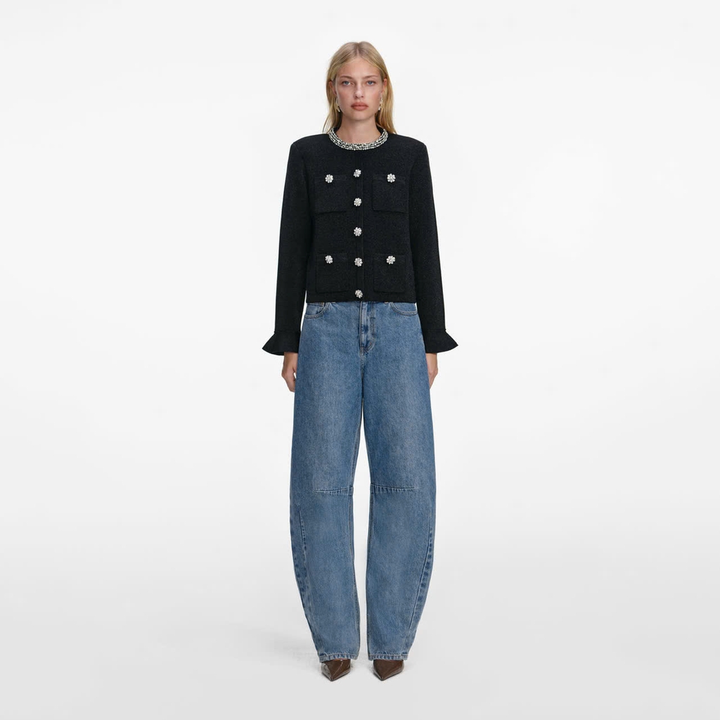 ÁO KHOÁC CARDIGAN CÀI NÚT PHA LÊ