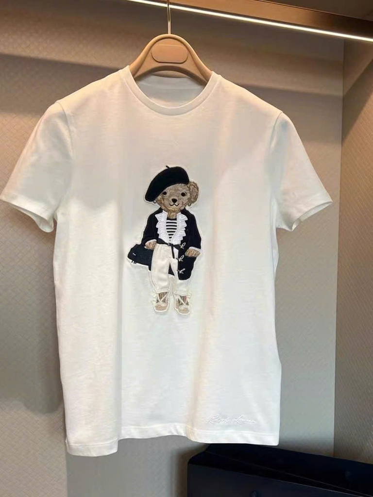 Áo thun cotton Polo Bear mùa xuân