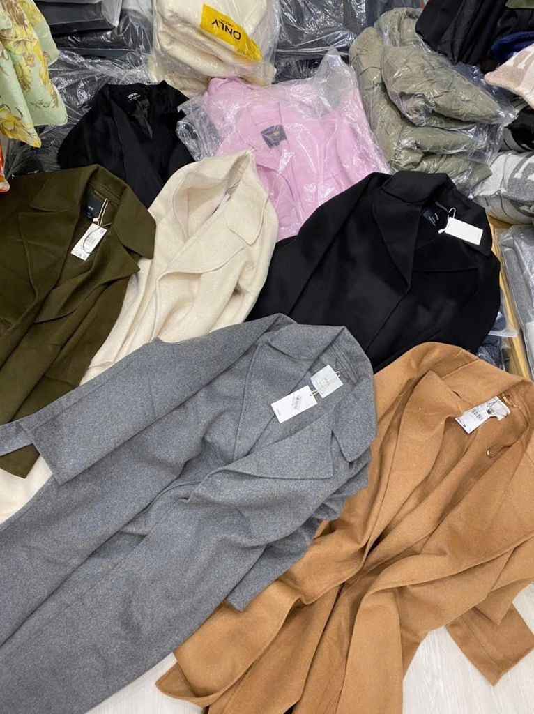 Longcoat MNG dạ ép kèm belt