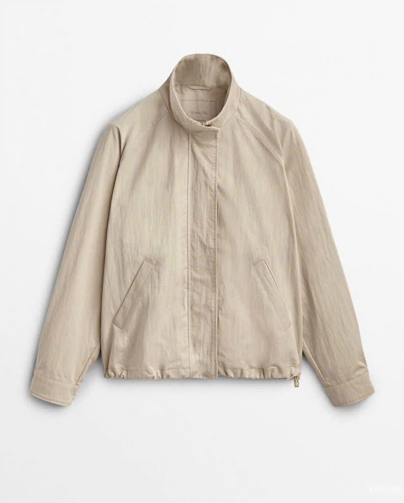 Áo khaki gió Massimo Dutti dáng lửng suông
