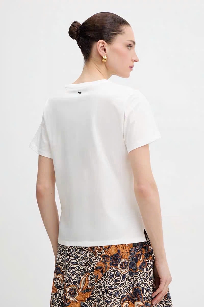 Tshirt MaxMara họa tiết vuông hoa lá