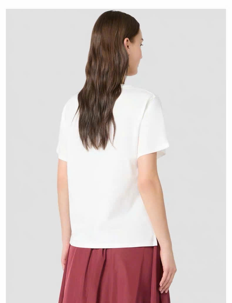 Tshirt MaxMara họa tiết vuông hoa lá