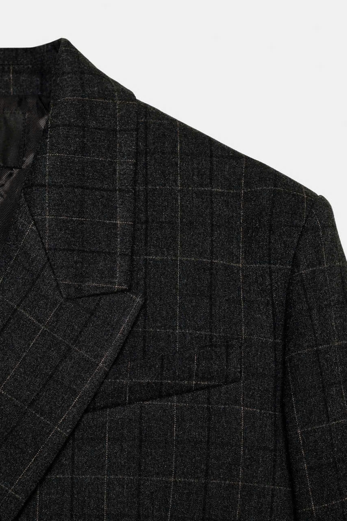 ÁO KHOÁC BLAZER CROPPED KẺ CARO OVERSIZE
