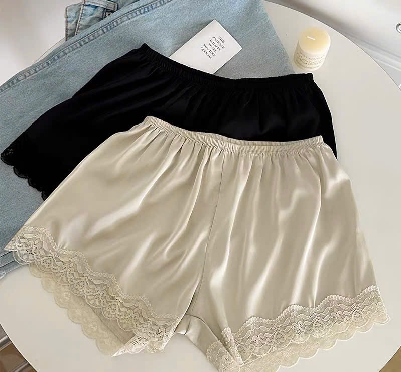 Quần lụa ngủ viền ren La Perla 3 màu  set 3pcs
