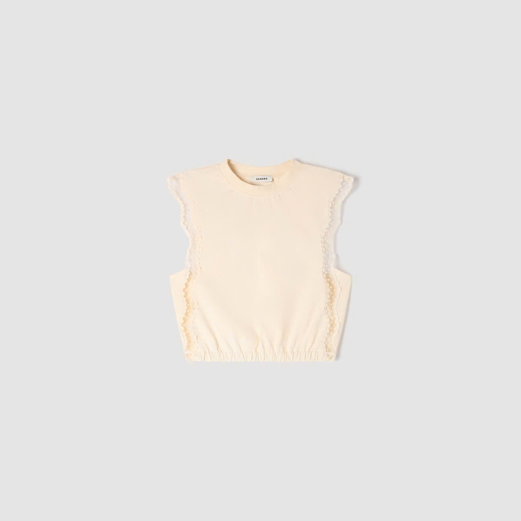 ÁO THUN COTTON LỬNG VỚI REN.
