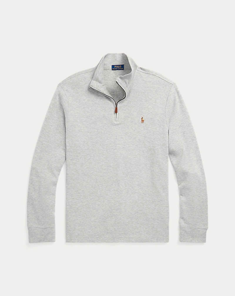 Áo len Polo cổ trụ kéo khoá 5 màu 81% cotton