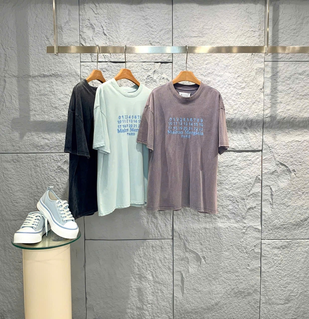 Tshirt Maison Margiela thêu số 3 màu