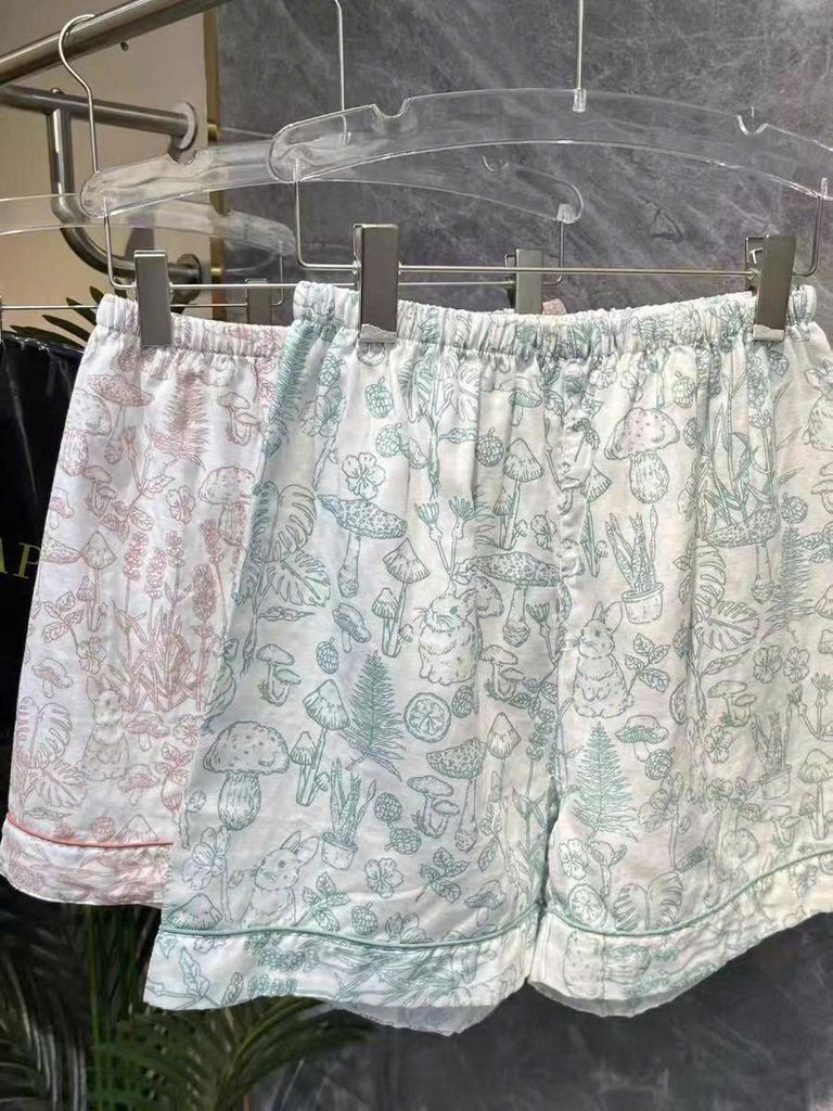 Set Pijama La Perla hoạ tiết hoa lá 2 màu