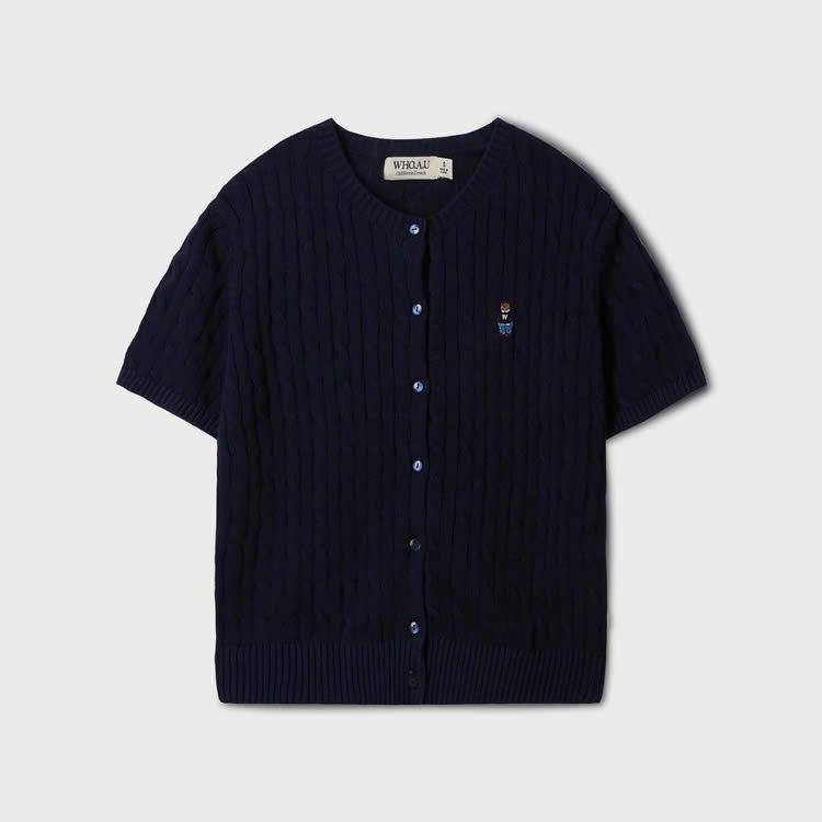 ÁO KHOÁC CARDIGAN TAY NGẮN WHOAU