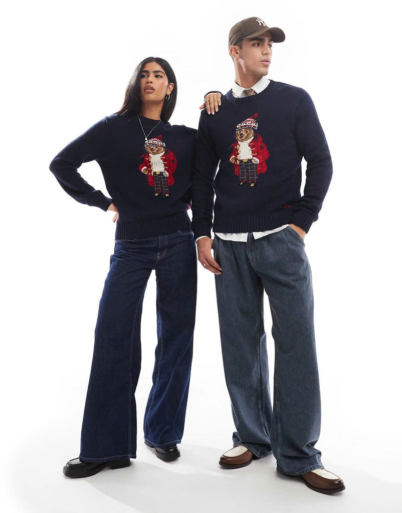 Áo len Polo bear Noel