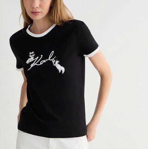 Tshirt KARL Ikon viền cổ 2 màu