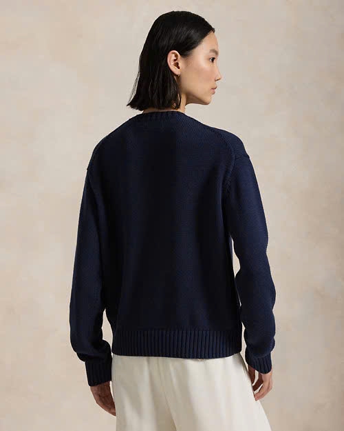 Áo len cổ tròn Polo Bear Cotton