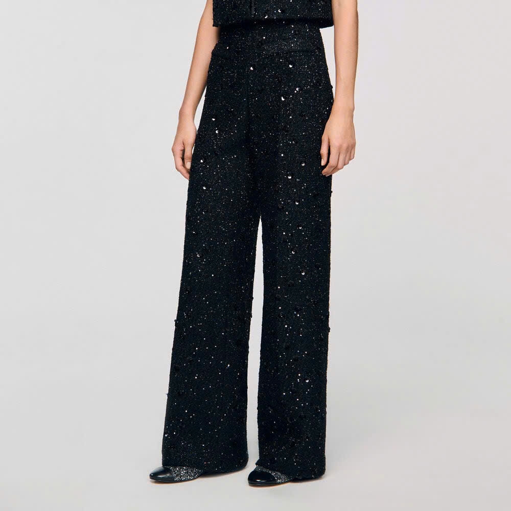 QUẦN VẢI TWEED ĐÍNH ĐÁ
