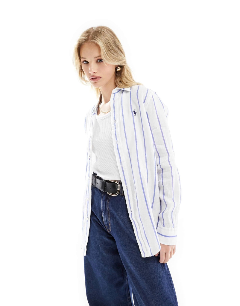Áo sơ mi  bằng vải lanh hiệu Polo Ralph Lauren
