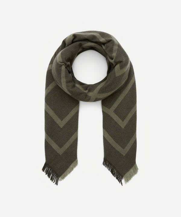 Khăn len cashmere họa tiết Monogram