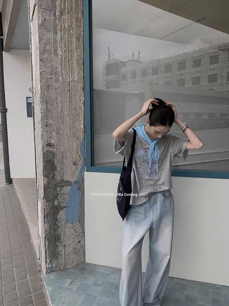 Tshirt TTOO VUISE dáng loose logo thêu sao biển 3 màu