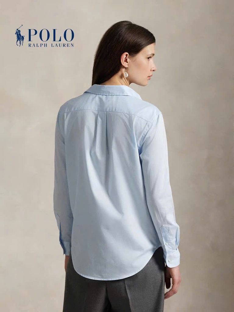 Áo sơ mi Ralph Lauren cổ đức dài tay thô mềm
