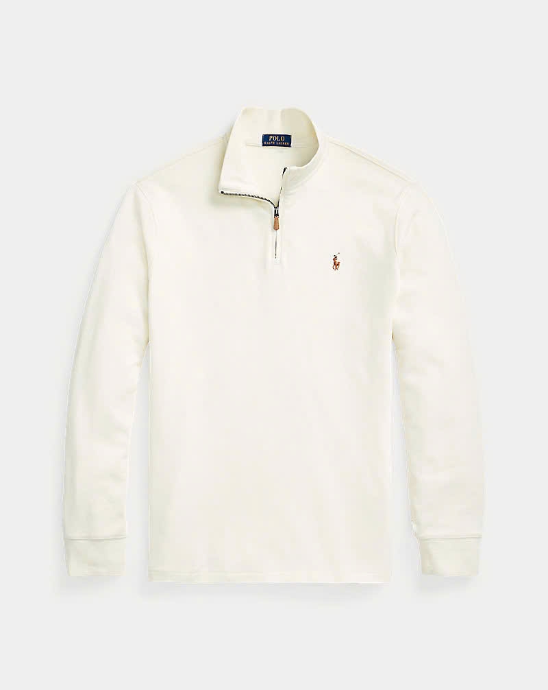 Áo len Polo cổ trụ kéo khoá 5 màu 81% cotton
