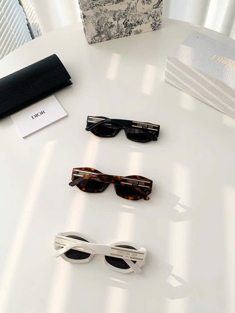 CDior B1U cat-eye acetate and gold-tone sunglasses
